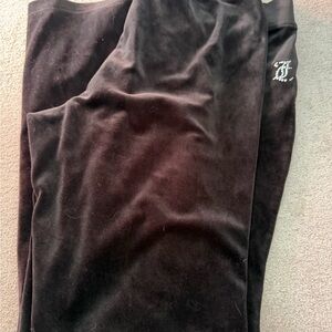 Black Velour juicy couture Pants with Logo Detail